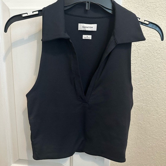 Aritzia Contour Polo Tank in Black - Picture 3 of 4